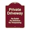Signmission Designer Series-Private Driveway No Outlet Solicitors Or Trespassing, 24" H, BU-1824-9781 A-DES-BU-1824-9781 - alternate 1